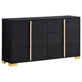Marceline 6-drawer Dresser Black | King | Black | 222833