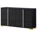 Marceline 6-drawer Dresser Black | King | Black | 222833