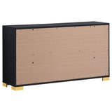 Marceline 6-drawer Dresser Black | King | Black | 222833
