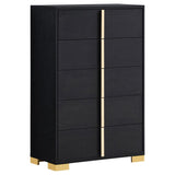 Marceline 5-drawer Bedroom Chest Black | King | Black | 222835