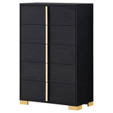 Marceline 5-drawer Bedroom Chest Black | King | Black | 222835