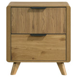 Bennett 2-drawer Bedroom Nightstand Bedside Table Light Oak | Beige | Light Oak | 222902
