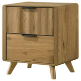 Bennett 2-drawer Bedroom Nightstand Bedside Table Light Oak | Beige | Light Oak | 222902