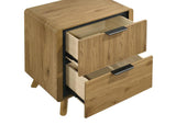 Bennett 2-drawer Bedroom Nightstand Bedside Table Light Oak | Beige | Light Oak | 222902