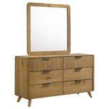 Bennett 6-drawer Bedroom Dresser and Mirror Set Light Oak | Beige | Light Oak | 222903M