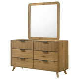 Bennett 6-drawer Bedroom Dresser and Mirror Set Light Oak | Beige | Light Oak | 222903M