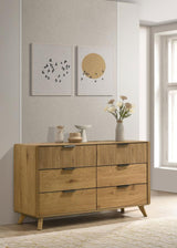 Bennett 6-drawer Bedroom Dresser Cabinet Light Oak | Beige | Light Oak | 222903