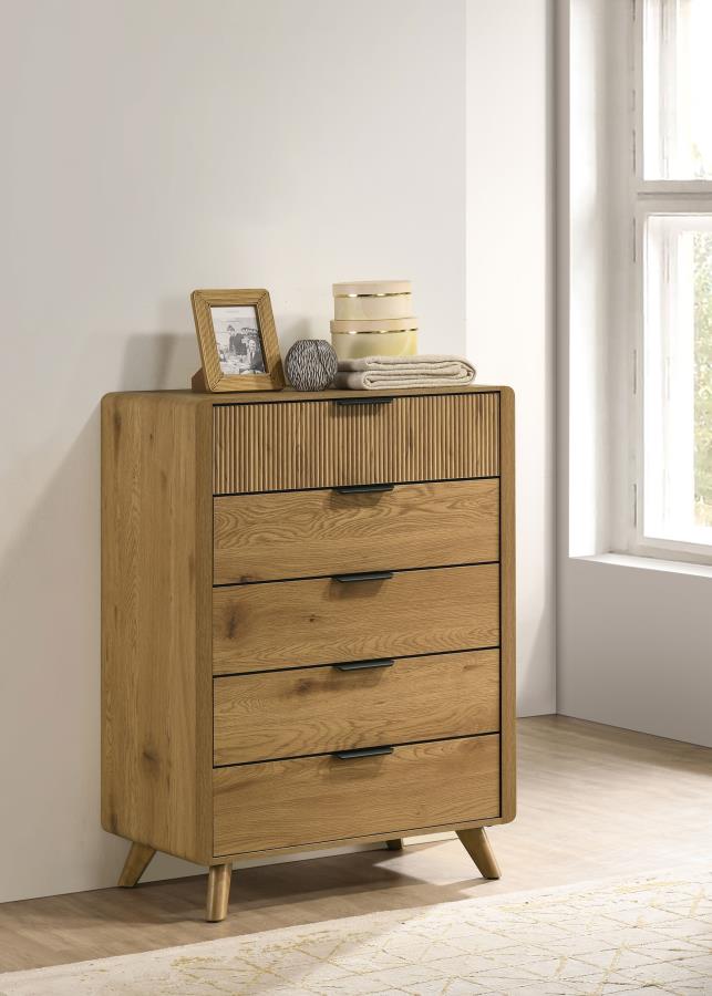 Bennett 5-drawer Bedroom Chest of Drawers Light Oak | Brown | Light Oak | 222905