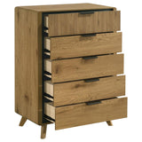 Bennett 5-drawer Bedroom Chest of Drawers Light Oak | Brown | Light Oak | 222905