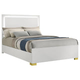Marceline Wood Full LED Panel Bed White | White | 222931F