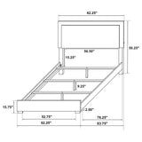Marceline Wood Queen LED Panel Bed White | White | 222931Q
