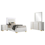 Marceline 4-piece Twin Bedroom Set White | Gallery | 222931T-S4 222931F-S4 222931Q-S4 222931KE-S4 222931T-S5 222931F-S5 222931Q-S5 222931KE-S5