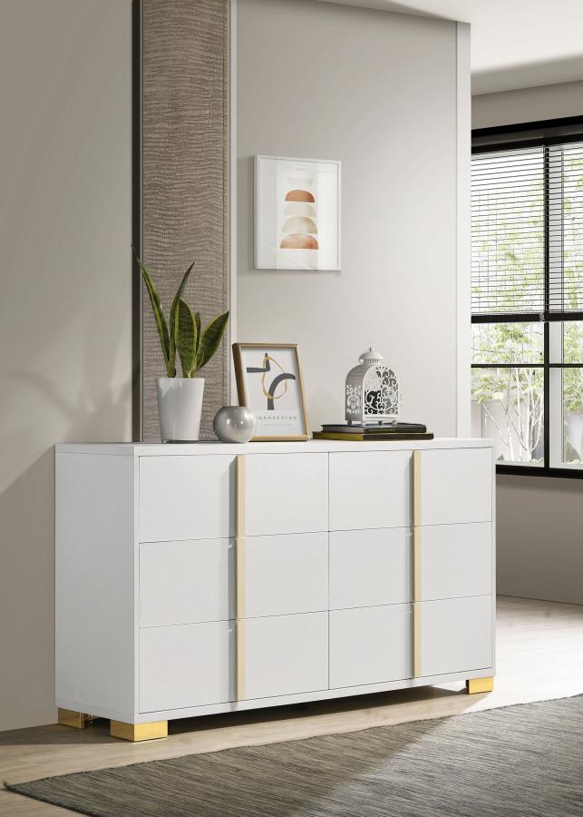 Marceline 6-drawer Dresser White | King | White | 222933