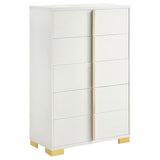 Marceline 5-drawer Bedroom Chest White | King | White | 222935