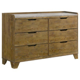 Henderson 5-piece Eastern King Bedroom Set Medium Oak | Brown | Medium Oak / Light Grey | 222971KE-S5