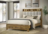Henderson 57-inch Bookcase Panel Bed Medium Oak