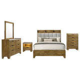 Henderson 5-piece Queen Bedroom Set Medium Oak | Brown | Medium Oak / Light Grey | 222971Q-S5