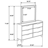 Henderson 6-drawer Bedroom Dresser with Mirror Medium Oak | Brown | Medium Oak | 222973M