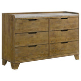 Henderson 6-drawer Bedroom Dresser Cabinet Medium Oak | Brown | Medium Oak | 222973