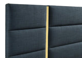 Ines 56-inch Fabric Upholstered Eastern King Panel Bed Navy | Blue | Navy | 223091NVYKE
