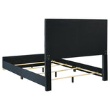 Ines 56-inch Fabric Upholstered Queen Panel Bed Navy | Blue | Navy | 223091NVYQ