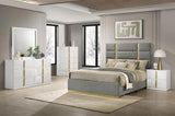Ines 2-drawer Nightstand Bedside Table White High Gloss | Full | White | White High Gloss | 223092