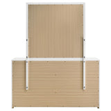 Ines 6-drawer Bedroom Dresser with Mirror White High Gloss