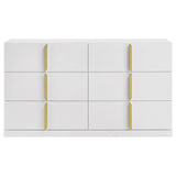 Ines 6-drawer Bedroom Dresser Cabinet White High Gloss | White | White High Gloss | 223093