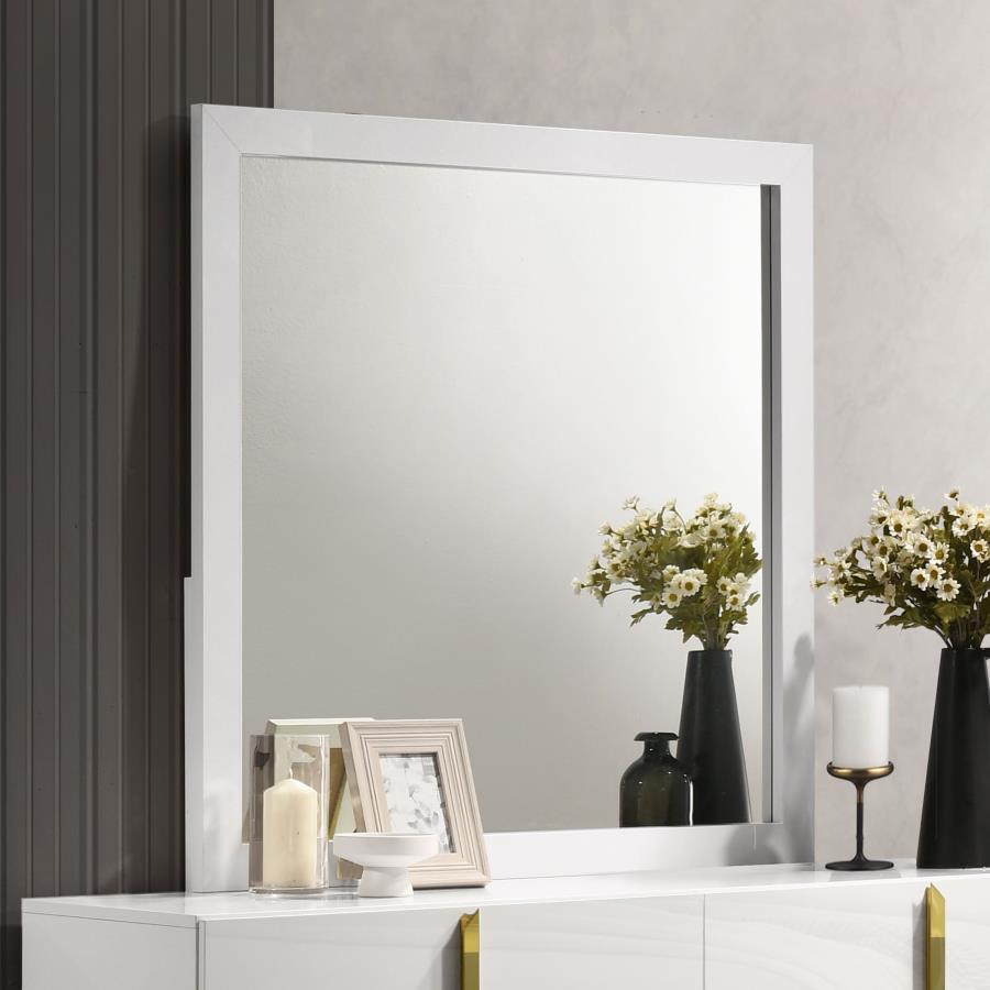 Ines Dresser Mirror White High Gloss | White | White High Gloss | 223094