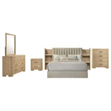Arielle 5-piece Eastern King Bedroom Set Light Oak | Beige | Light Tan | 223111KE-S5