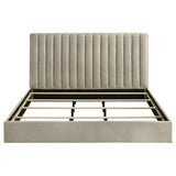 Arielle Eastern King Bookcase Panel Storage Bed Light Oak | Beige | Light Tan | 223111KE