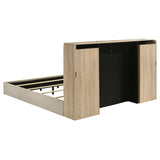Arielle Eastern King Bookcase Panel Storage Bed Light Oak | Beige | Light Tan | 223111KE