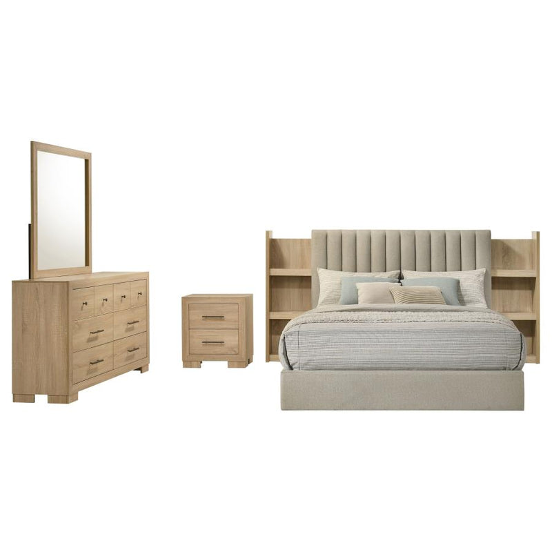 Arielle 4-piece Bedroom Set Light Oak