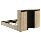 Arielle Queen Bookcase Panel Storage Bed Light Oak | King | Beige | Light Tan | 223111Q