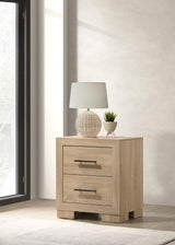 Arielle 2-drawer Bedroom Nightstand with Casters Light Oak | Beige | Light Oak | 223112