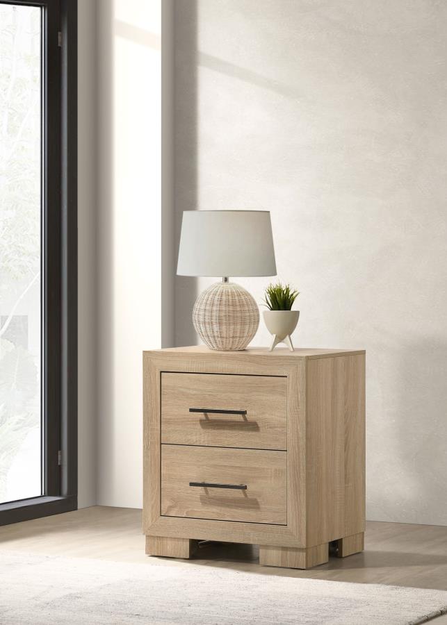 Arielle 2-drawer Bedroom Nightstand with Casters Light Oak | Beige | Light Oak | 223112
