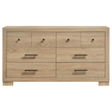 Arielle 6-drawer Bedroom Dresser Cabinet Light Oak | Beige | Light Oak | 223113
