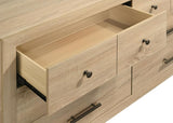 Arielle 6-drawer Bedroom Dresser Cabinet Light Oak | Beige | Light Oak | 223113