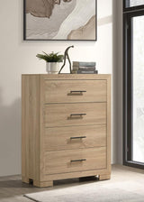 Arielle 4-drawer Bedroom Chest of Drawers Light Oak | Full | Brown | Light Oak | 223115