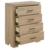 Arielle 4-drawer Bedroom Chest of Drawers Light Oak | Full | Brown | Light Oak | 223115