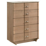 Leanne 5-piece Eastern King Bedroom Set Light Oak | Beige | Light Oak | 223131KE-S5