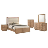 Leanne 5-piece Queen Bedroom Set Light Oak | Beige | Light Oak | 223131Q-S5