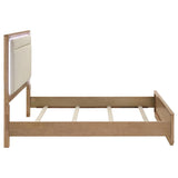 Leanne Queen LED Panel Bed Off White and Light Oak | Queen | Beige | Light Oak | 223131Q