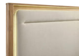Leanne Queen LED Panel Bed Off White and Light Oak | Queen | Beige | Light Oak | 223131Q