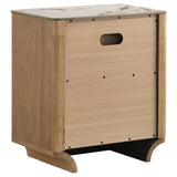 Leanne 2-drawer Sinter Stone Top Nightstand Light Oak | Beige | Light Oak | 223132