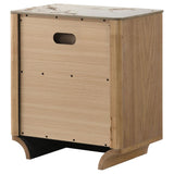 Leanne 2-drawer Sinter Stone Top Nightstand Light Oak | Beige | Light Oak | 223132