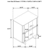Leanne 2-drawer Sinter Stone Top Nightstand Light Oak | Beige | Light Oak | 223132