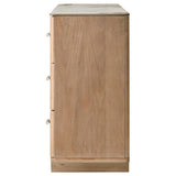 Leanne 6-drawer Sinter Stone Top Dresser Cabinet Light Oak | Beige | Light Oak | 223133
