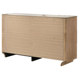 Leanne 6-drawer Sinter Stone Top Dresser Cabinet Light Oak | Beige | Light Oak | 223133