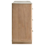 Leanne 6-drawer Sinter Stone Top Dresser Cabinet Light Oak | Beige | Light Oak | 223133